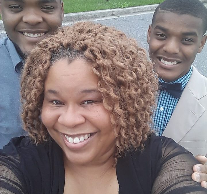 Rhonza with her youngest sons