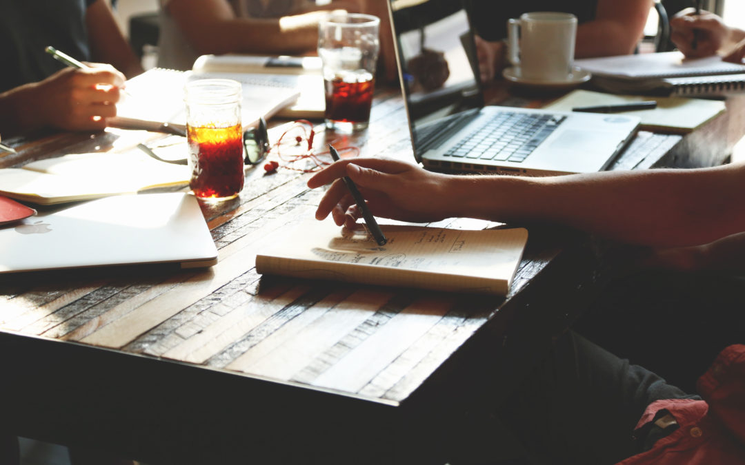 Group meeting at table