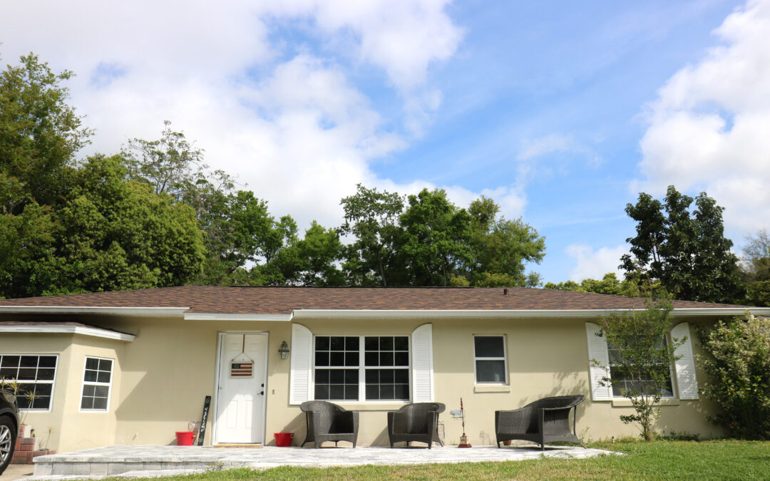 A house with a new roof.