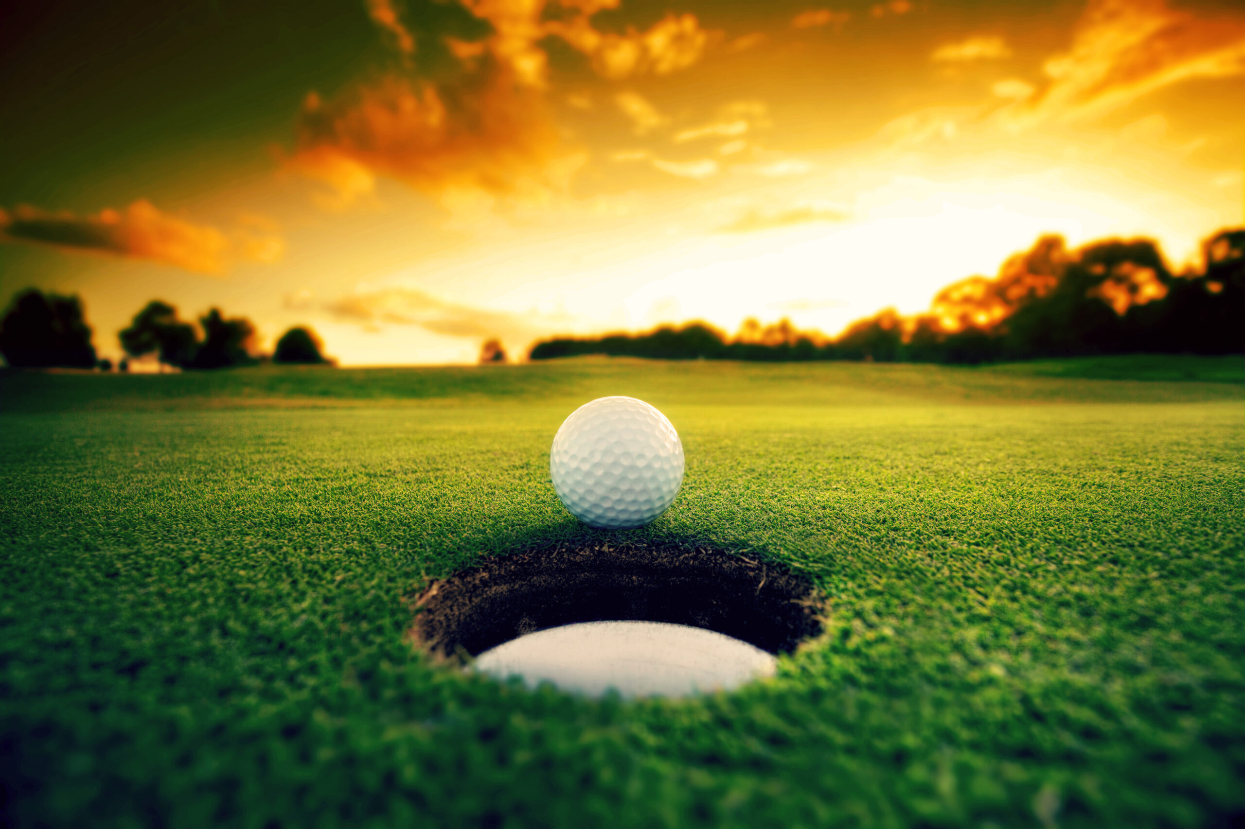 Golf Ball near hole Women smiling and hugging another woman in her brand new kitchen
